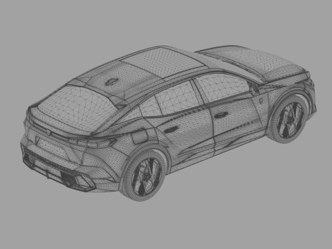 Peugeot 408 cross 2023 HQ interior 3D Model