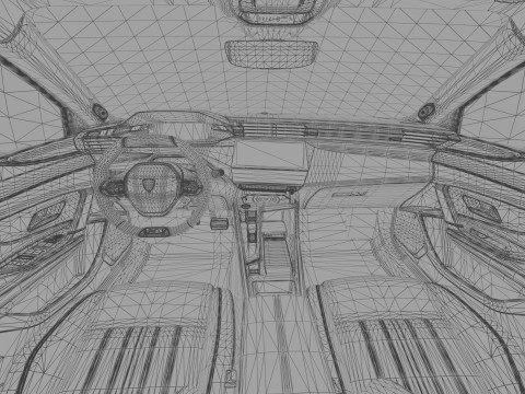 Peugeot 408 cross 2023 HQ interior 3D Model