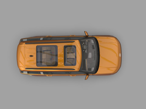 Hyundai Santa Fe Hybrid 2024 HQ interior 3D मॉडल