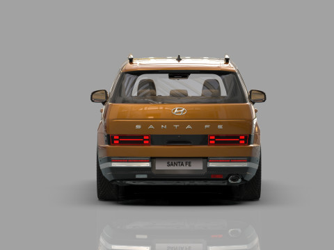 Hyundai Santa Fe Hybrid 2024 HQ interior 3D मॉडल
