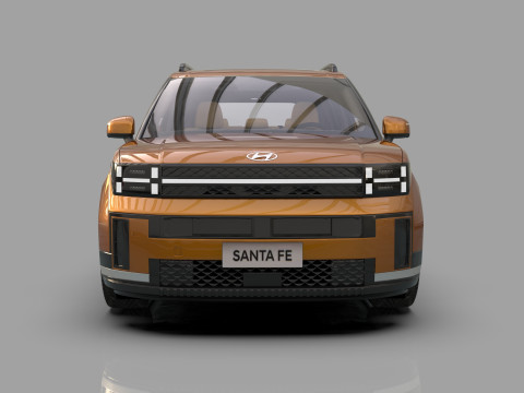 Hyundai Santa Fe Hybrid 2024 HQ interior 3D मॉडल