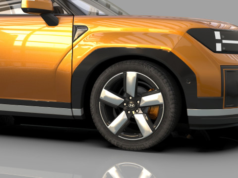 Hyundai Santa Fe Hybrid 2024 HQ interior 3D मॉडल