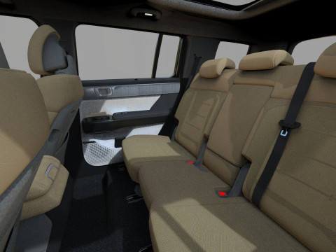 Hyundai Santa Fe Hybrid 2024 HQ interior 3D मॉडल
