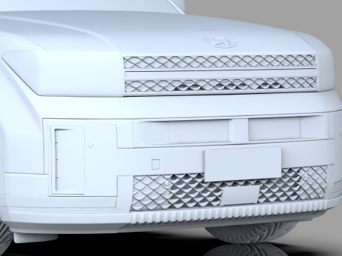 Hyundai Santa Fe Hybrid 2024 HQ interior 3D मॉडल