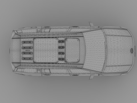 Hyundai Santa Fe Hybrid 2024 HQ interior 3D मॉडल