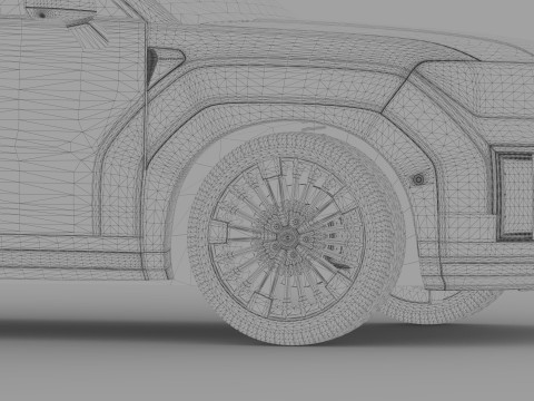 Hyundai Santa Fe Hybrid 2024 HQ interior 3D मॉडल