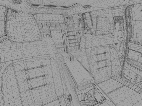 Hyundai Santa Fe Hybrid 2024 HQ interior 3D मॉडल