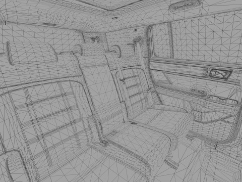 Hyundai Santa Fe Hybrid 2024 HQ interior 3D मॉडल
