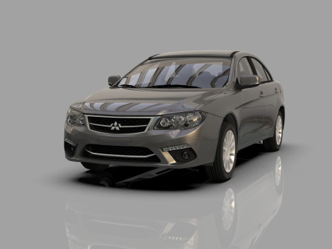 Mitsubishi Lancer Fortis TW-Spec 2013 HQ interior 3Dモデル