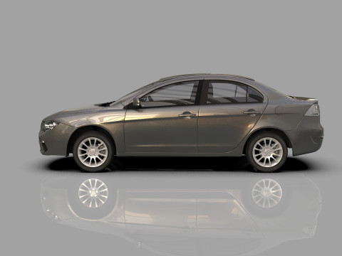 Mitsubishi Lancer Fortis TW-Spec 2013 HQ interior 3Dモデル