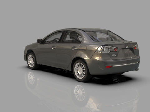 Mitsubishi Lancer Fortis TW-Spec 2013 HQ interior 3Dモデル
