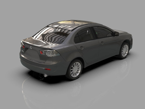 Mitsubishi Lancer Fortis TW-Spec 2013 HQ interior 3Dモデル