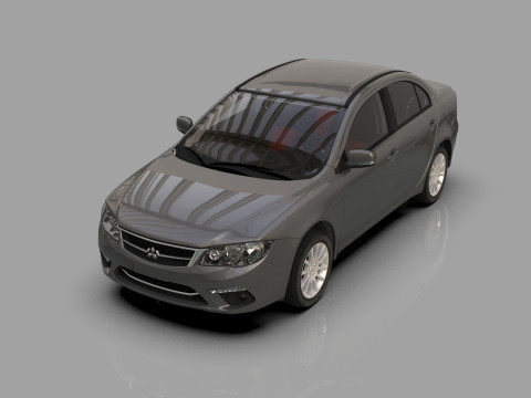 Mitsubishi Lancer Fortis TW-Spec 2013 HQ interior 3Dモデル