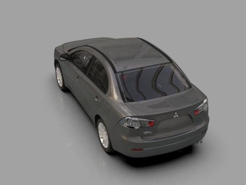 Mitsubishi Lancer Fortis TW-Spec 2013 HQ interior 3Dモデル