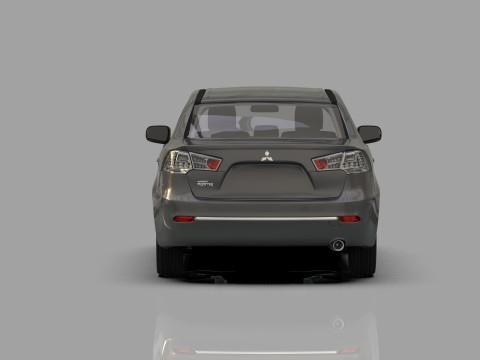 Mitsubishi Lancer Fortis TW-Spec 2013 HQ interior 3Dモデル
