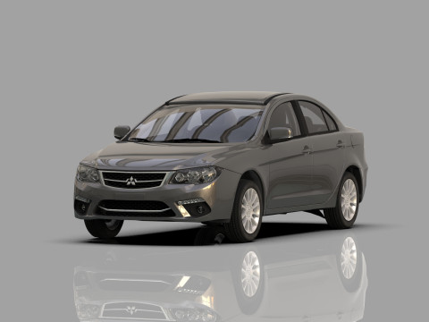Mitsubishi Lancer Fortis TW-Spec 2013 HQ interior 3Dモデル