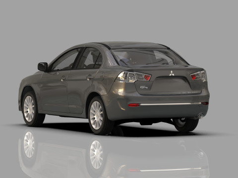 Mitsubishi Lancer Fortis TW-Spec 2013 HQ interior 3Dモデル