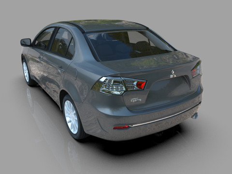 Mitsubishi Lancer Fortis TW-Spec 2013 HQ interior 3Dモデル