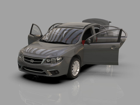 Mitsubishi Lancer Fortis TW-Spec 2013 HQ interior 3Dモデル