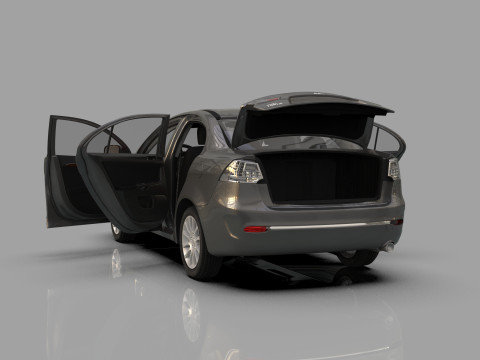 Mitsubishi Lancer Fortis TW-Spec 2013 HQ interior 3Dモデル