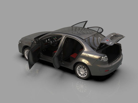 Mitsubishi Lancer Fortis TW-Spec 2013 HQ interior 3Dモデル