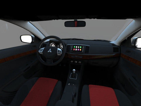 Mitsubishi Lancer Fortis TW-Spec 2013 HQ interior 3Dモデル