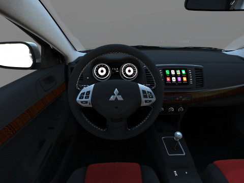 Mitsubishi Lancer Fortis TW-Spec 2013 HQ interior 3Dモデル