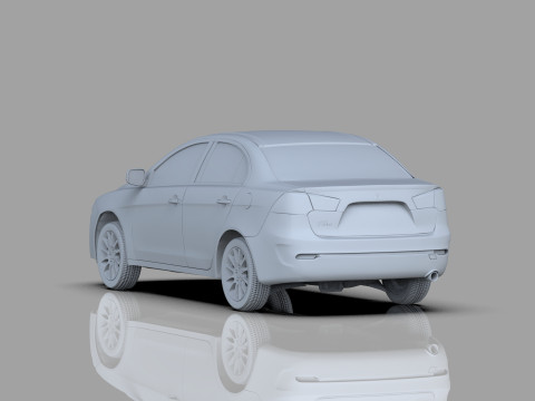 Mitsubishi Lancer Fortis TW-Spec 2013 HQ interior 3Dモデル