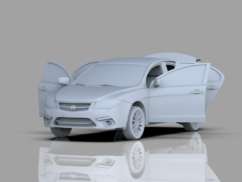 Mitsubishi Lancer Fortis TW-Spec 2013 HQ interior 3Dモデル