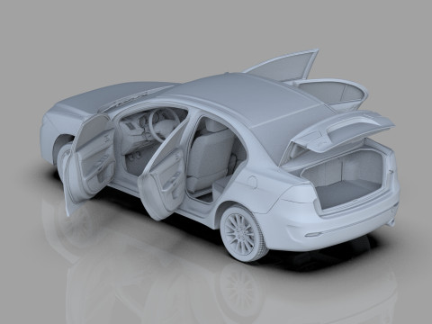 Mitsubishi Lancer Fortis TW-Spec 2013 HQ interior 3Dモデル
