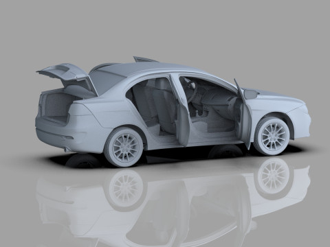 Mitsubishi Lancer Fortis TW-Spec 2013 HQ interior 3Dモデル