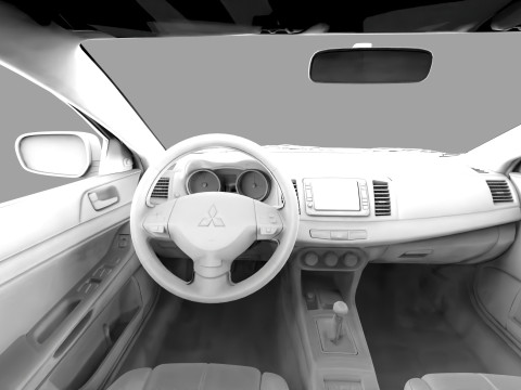 Mitsubishi Lancer Fortis TW-Spec 2013 HQ interior 3Dモデル