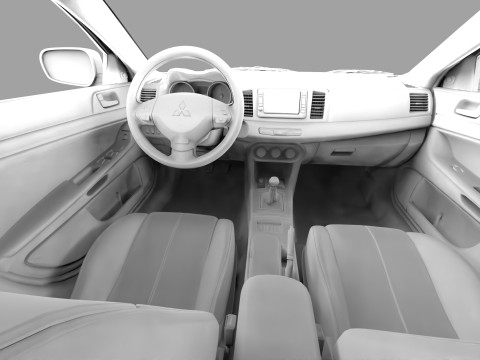 Mitsubishi Lancer Fortis TW-Spec 2013 HQ interior 3Dモデル
