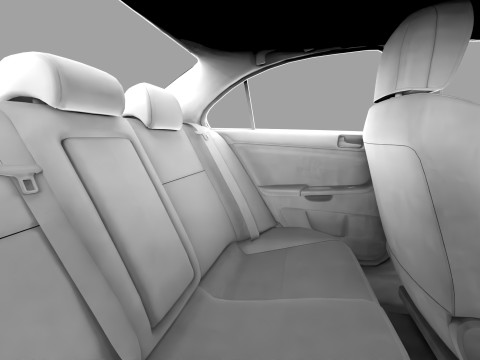 Mitsubishi Lancer Fortis TW-Spec 2013 HQ interior 3Dモデル