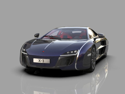 McLaren X-1 Concept 2012 HQinterior 3D Model