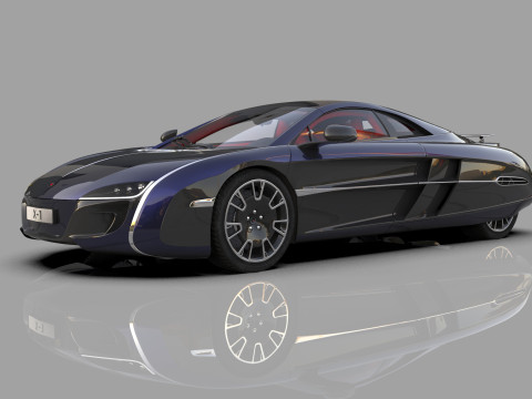 McLaren X-1 Concept 2012 HQinterior 3D Model