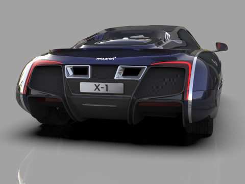 McLaren X-1 Concept 2012 HQinterior 3D Model