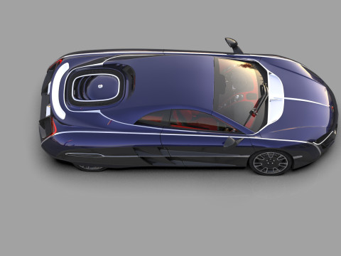 McLaren X-1 Concept 2012 HQinterior 3D Model