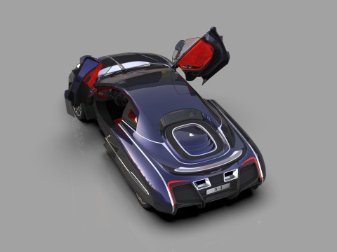 McLaren X-1 Concept 2012 HQinterior 3D Model