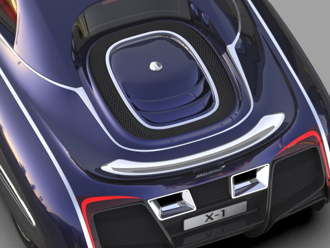 McLaren X-1 Concept 2012 HQinterior 3D Model