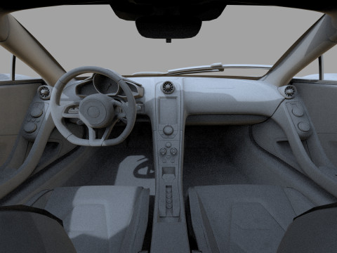 McLaren X-1 Concept 2012 HQinterior 3D Model
