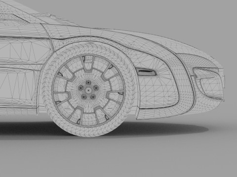 McLaren X-1 Concept 2012 HQinterior 3D Model