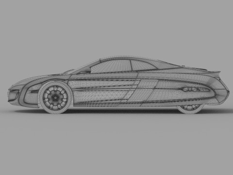 McLaren X-1 Concept 2012 HQinterior 3D Model