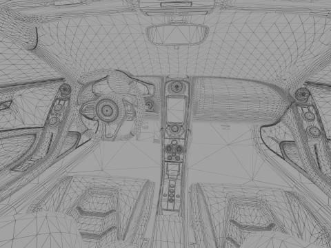 McLaren X-1 Concept 2012 HQinterior 3D Model