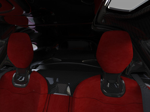 McLaren W1 2025 HQ interior 3D Модель