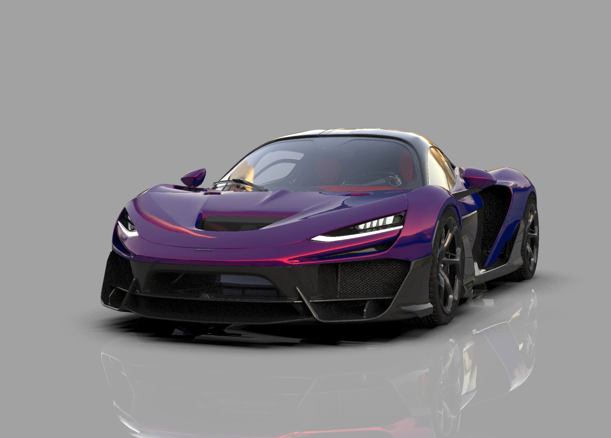 McLaren W1 2025 HQ interior 3D Model .c4d .max .obj .3ds .fbx .stl .blend 