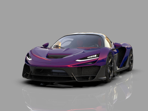 McLaren W1 2025 HQ interior 3D Model