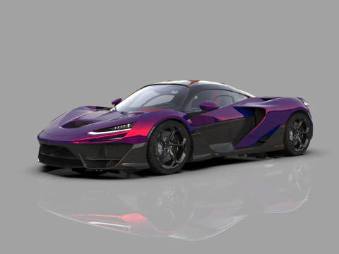 McLaren W1 2025 HQ interior 3D Model