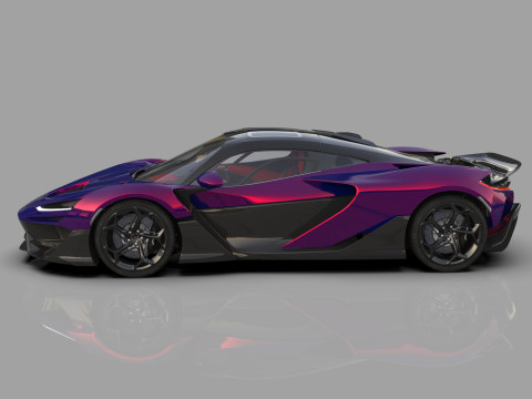 McLaren W1 2025 HQ interior 3D Модель