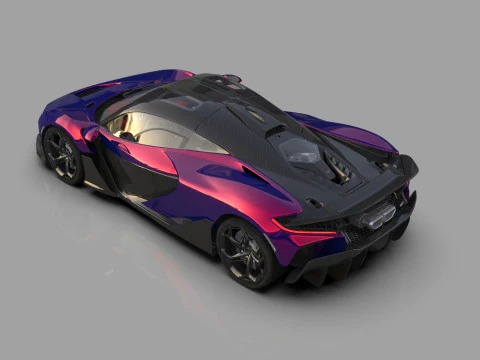 McLaren W1 2025 HQ interior 3D Model